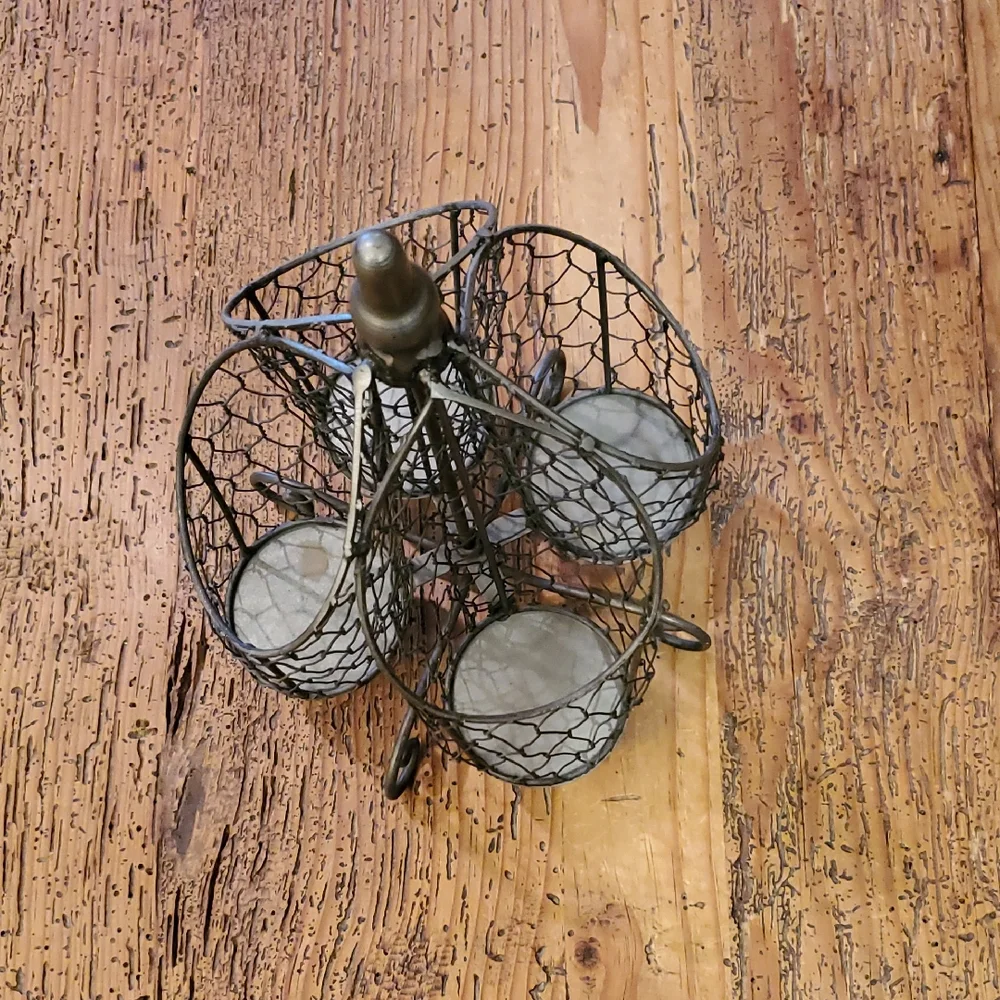 Spinning Black Wire Storage Organizer